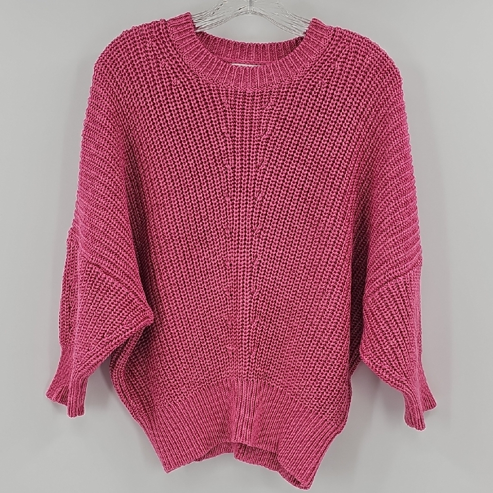 BR Cable Knit Cozy Pink Sweater Size M